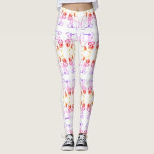 Bulldog French Bulldog Puppy Pink Cute  Leggings