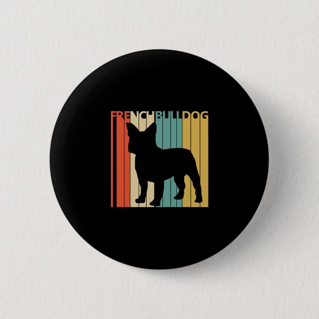 Bulldog Frenchie  2 Inch Round Button (Front)