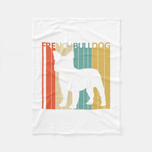 Bulldog Frenchie  Fleece Blanket (Front)