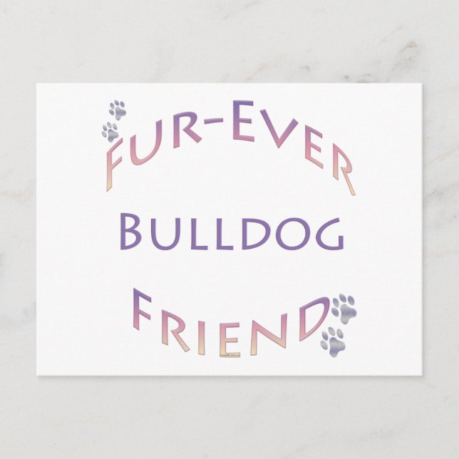 Bulldog Furever Postcard (Front)