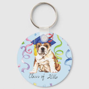Bulldog Graduate Keychain
