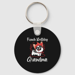 Bulldog Grandma Dog Owner French Bulldog Keychain