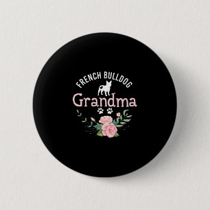 Bulldog Grandma Gifts Cute Dog Lover Christmas 2 Inch Round Button