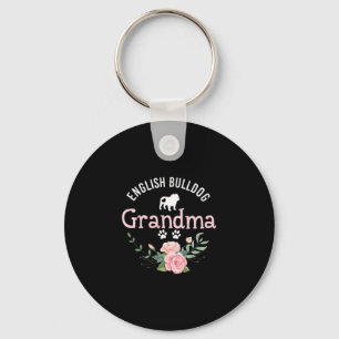 Bulldog Grandma Gifts Women Cute Dog Lover Christm Keychain