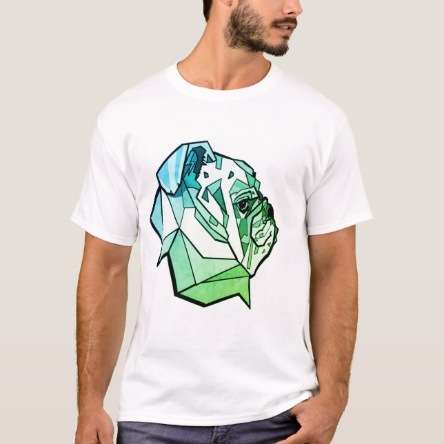 Bulldog Greenleaf design T-Shirt (Front)