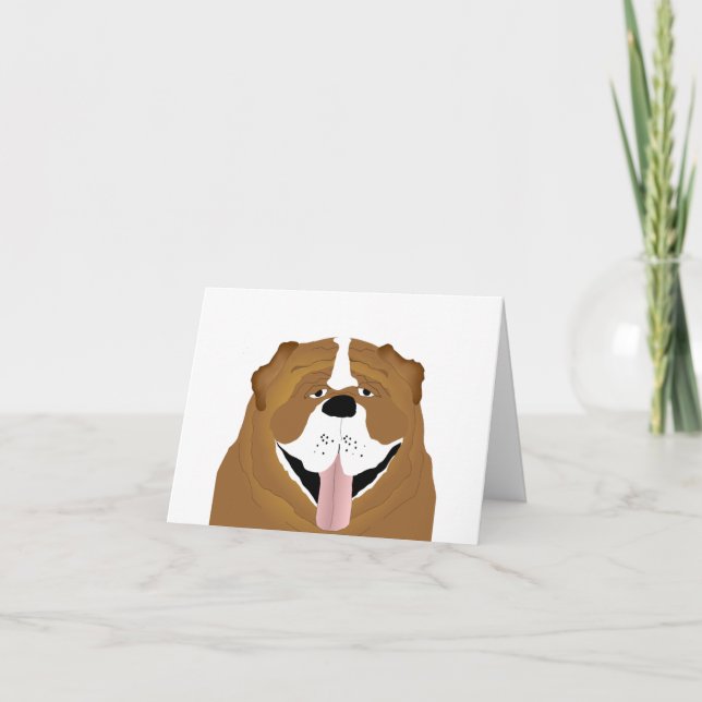 Bulldog Greeting Card (Front)