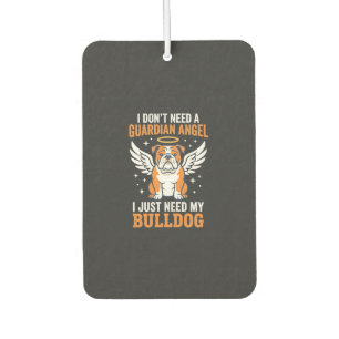 Bulldog Guardian Angel Dog Air Freshener