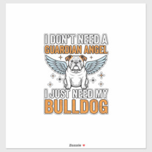 Bulldog Guardian Angel Vintage Dog Lover Shirt Des