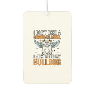 Bulldog Guardian Angel Vintage Dog Lover Shirt Des Air Freshener