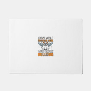 Bulldog Guardian Angel Vintage Dog Lover Shirt Des Doormat