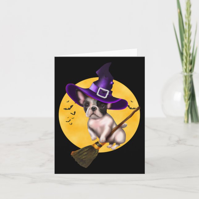 Bulldog Halloween Costume Men Women Kids Dog  Card (Front)