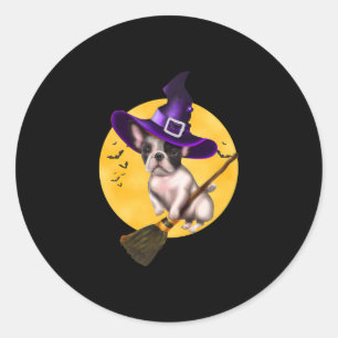 Bulldog Halloween Costume Men Women Kids Dog Classic Round Sticker