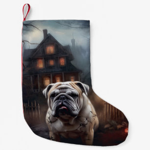 Bulldog Halloween Scary  Small Christmas Stocking