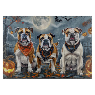 Bulldog Halloween Spooky Cutting Board