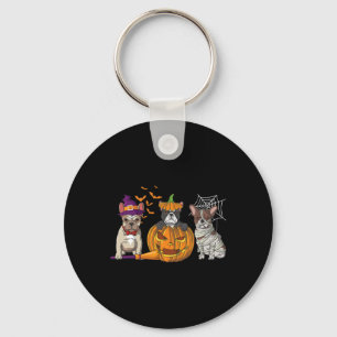 Bulldog Halloween Witch Mummy Pumpkin Fun Dog Love Keychain