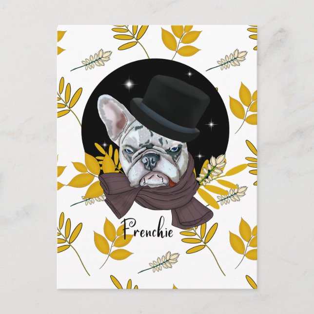 Bulldog Handsome. Frenchie Postcard (Front)