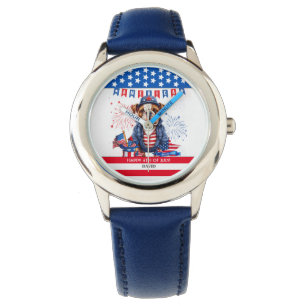 Bulldog Happy 4Th Of July America Independence Day Watch