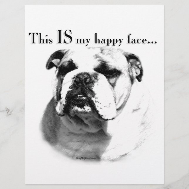Bulldog Happy Face (Front)
