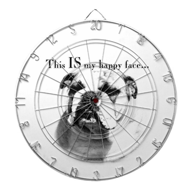 Bulldog Happy Face Dartboard (Front)