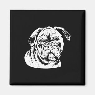 Bulldog Head  Magnet