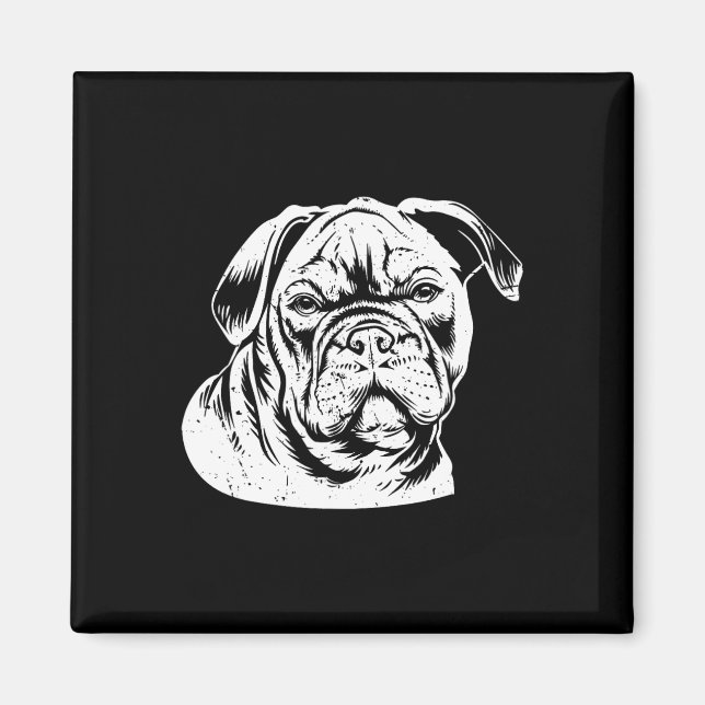 Bulldog Head  Magnet (Front)