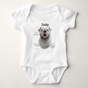 Bulldog History Design Baby Bodysuit