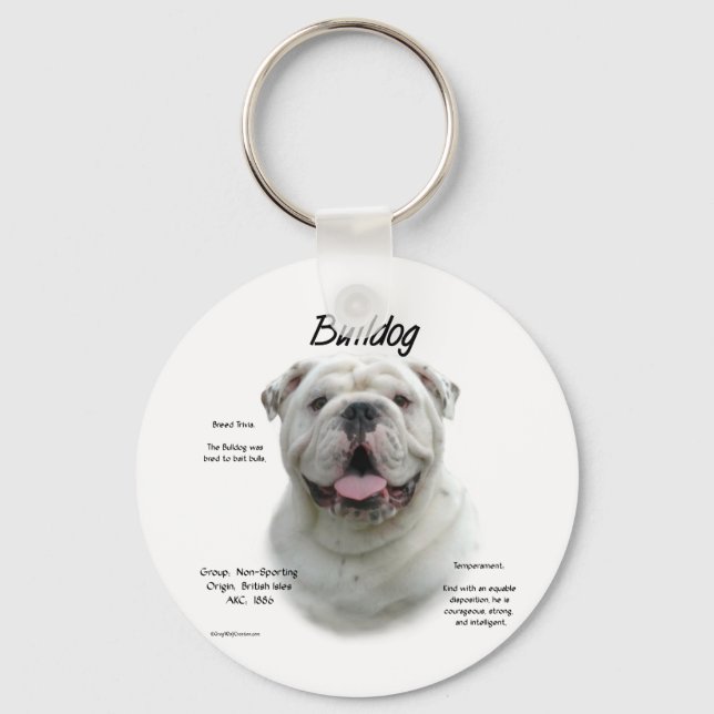 Bulldog History Design Keychain (Front)