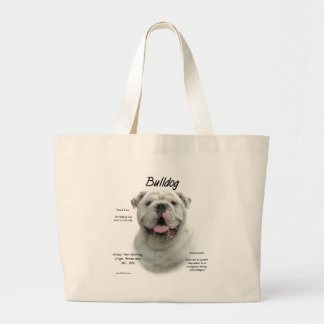 Bulldog History Design Large Tote Bag