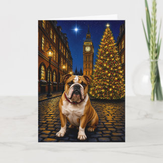 Bulldog Holiday  Card