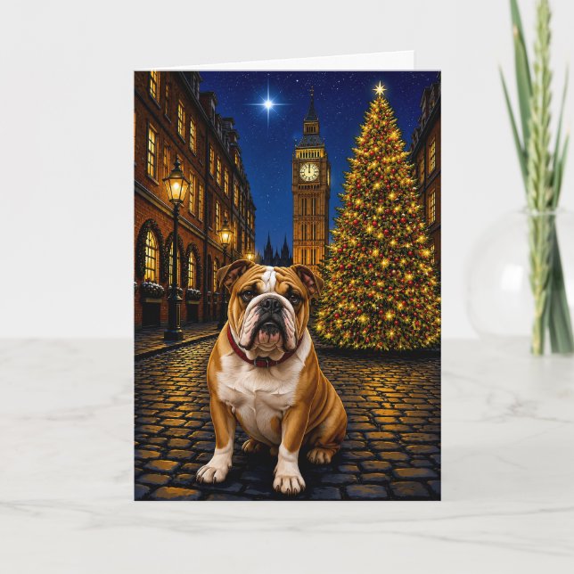 Bulldog Holiday  Card (Front)