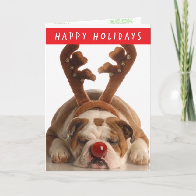Bulldog Holiday card (Front)