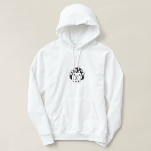 Bulldog In a Wig (Style 8) Fine Art Hoodie