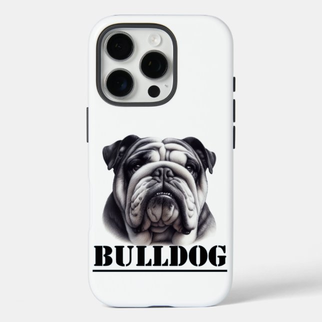 Bulldog in black & white Case-Mate iPhone case (Back)