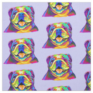 Bulldog in Colours Fabric