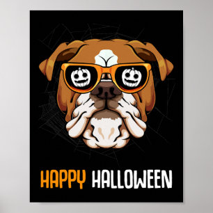 Bulldog In Sungles Lazy Halloween Costume Dog  Poster