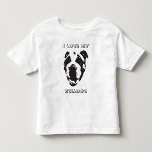 Bulldog Kids Shirt! Back says MY BULLDOG LOVES ME Toddler T-shirt