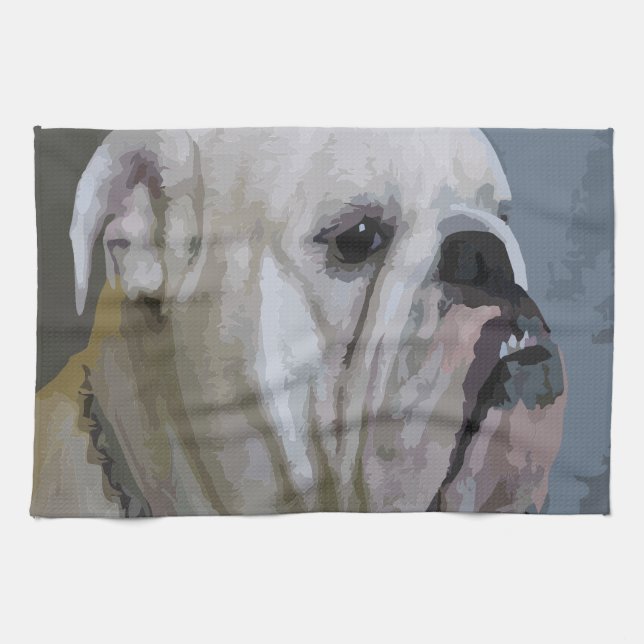 bulldog kitchen towel (Horizontal)