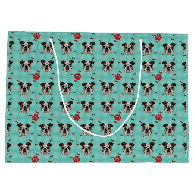 Bulldog Large Gift Bag (Back)