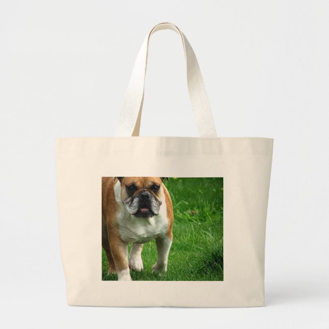 Bulldog Large Tote Bag (Front)