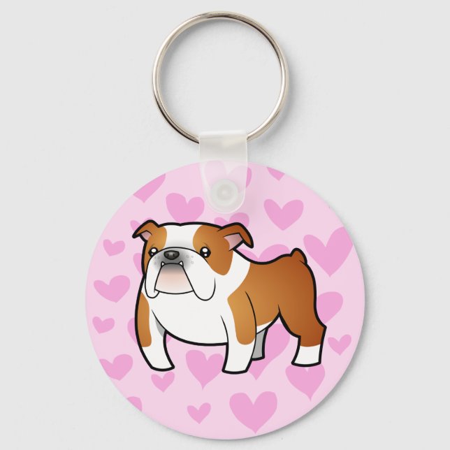 Bulldog Love Keychain (Front)