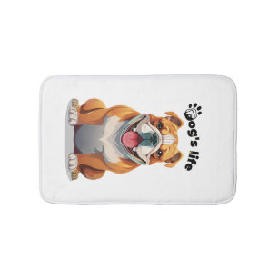 Bulldog Lover Art � Perfect for Shirts and Gifts Bath Mat