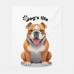 Bulldog Lover Art � Perfect for Shirts and Gifts Fleece Blanket