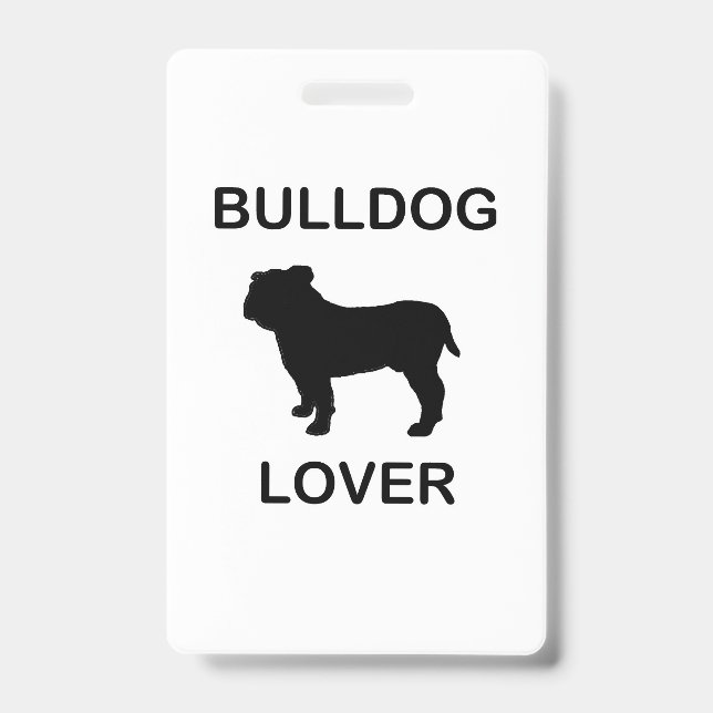 bulldog lover badge (Front)
