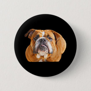 Bulldog Lover Dog Face Gift Mascot Rescue Walker 2 Inch Round Button