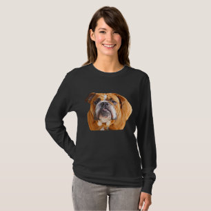 Bulldog Lover Dog Face Gift Mascot Rescue Walker T-Shirt