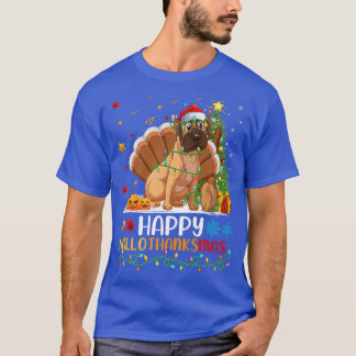 Bulldog Lover Funny Happy Bulldog HelloThanksMas  T-Shirt