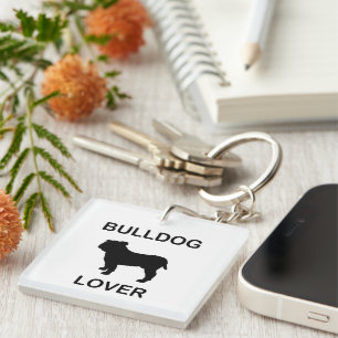 bulldog lover keychain