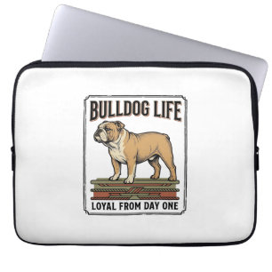 Bulldog Lover Shirt Vintage Engraved Dog Art_1 Laptop Sleeve