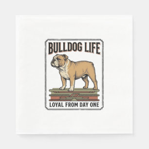 Bulldog Lover Shirt Vintage Engraved Dog Art_1 Napkin