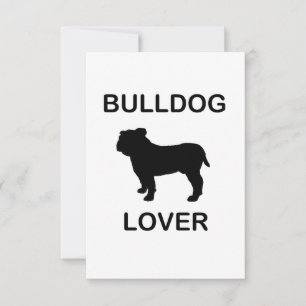 bulldog lover thank you card